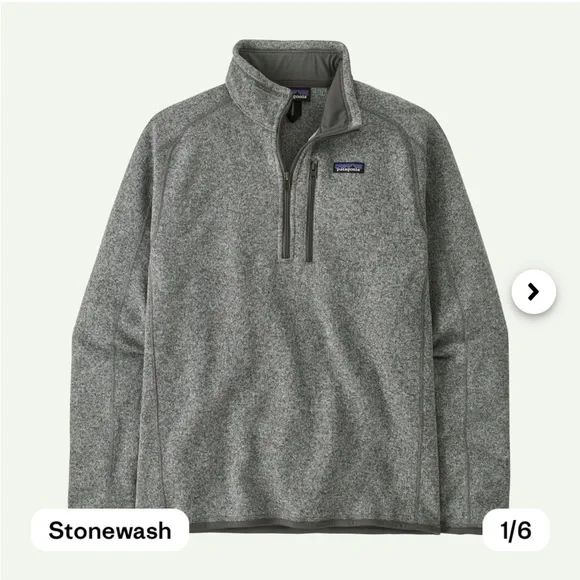 Patagonia Better Sweater Quarter Zip Fleece Stonewash Gray M - Picture 1 of 9